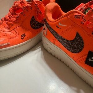 Nike Kids Orange and Black Sneakers off white inspired
